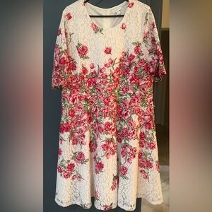 Charter club floral and lace dress XL.